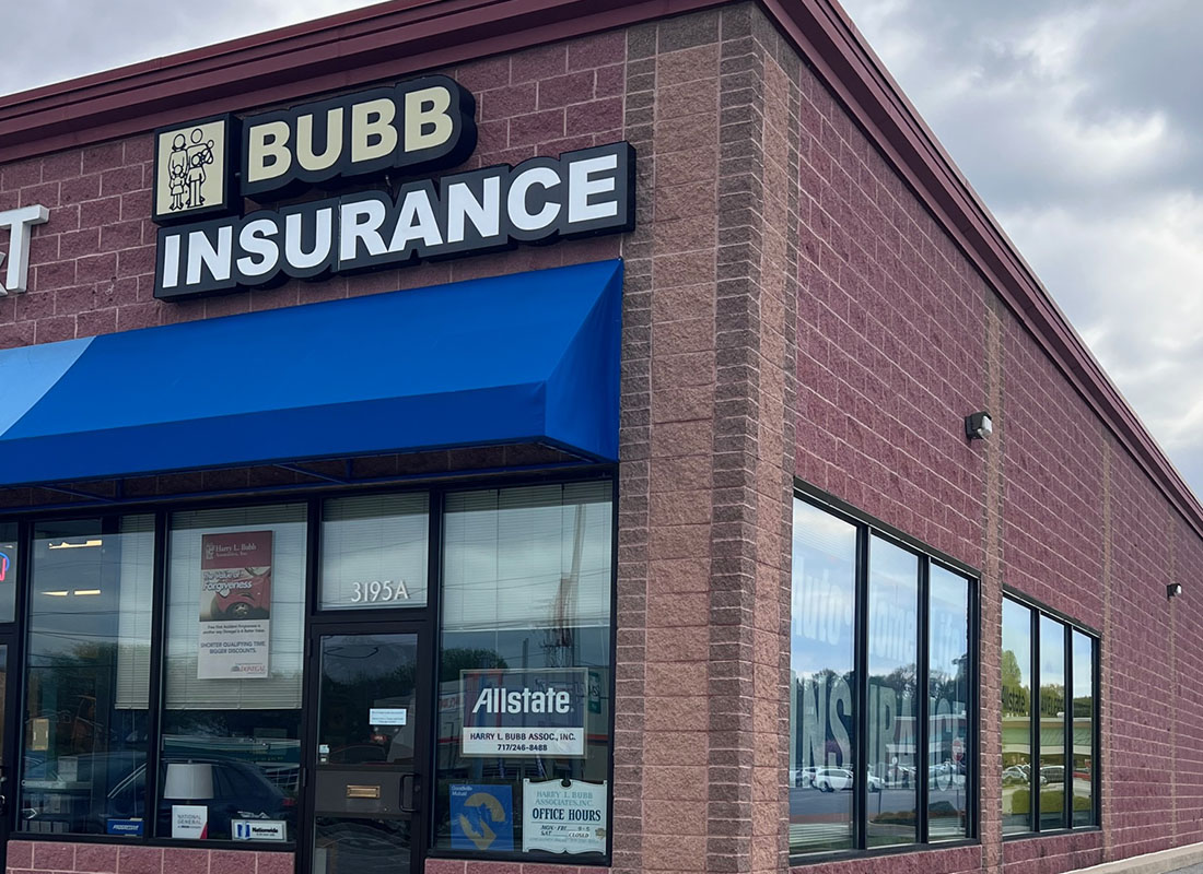 Red Lion, PA - Exterior View of the Bubb Insurance Office Building in Red Lion Pennsylvania