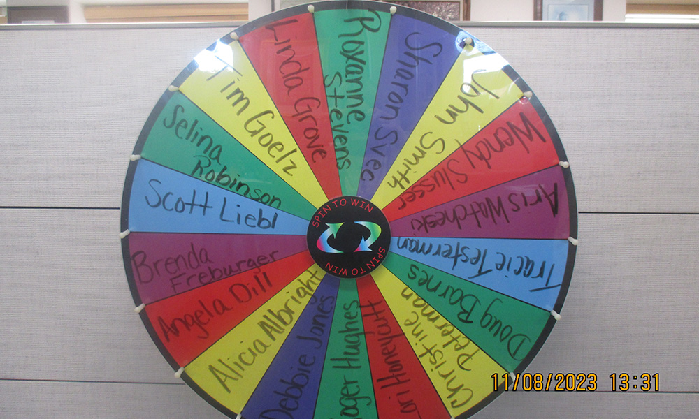 Blog - Spinning Wheel for a Game in an Office